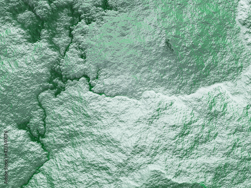 3D top view of topographic terrain