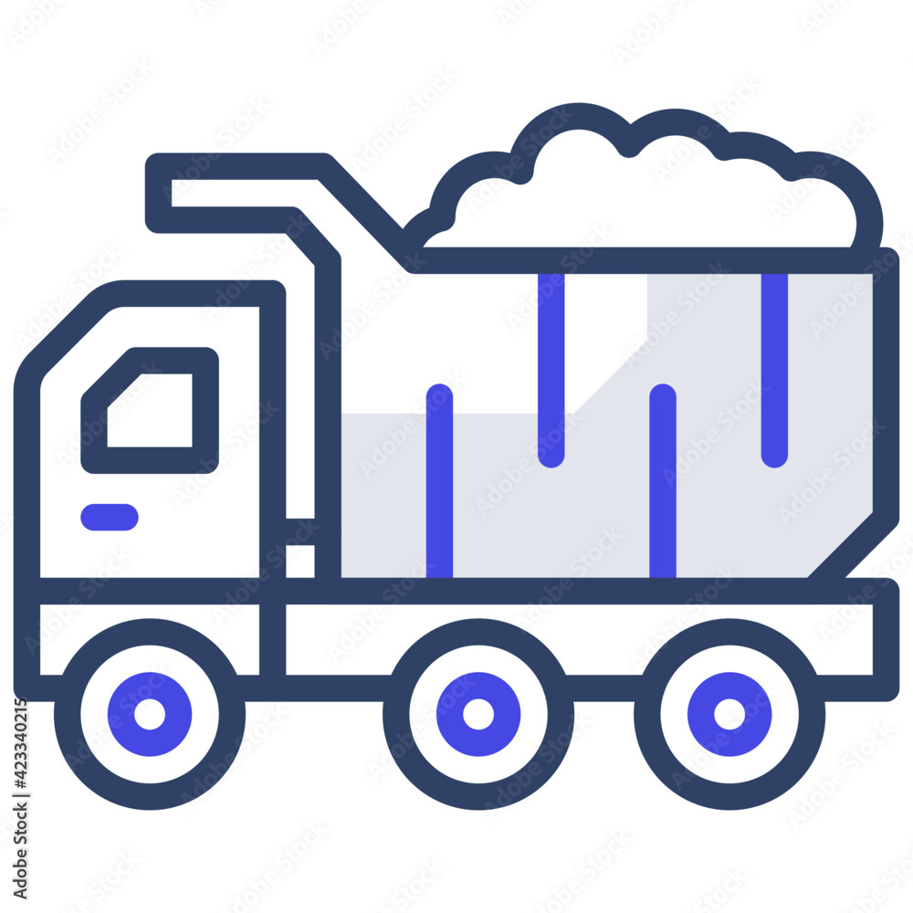 An icon design of dump truck, editable vector An icon design of dump truck, editable vector