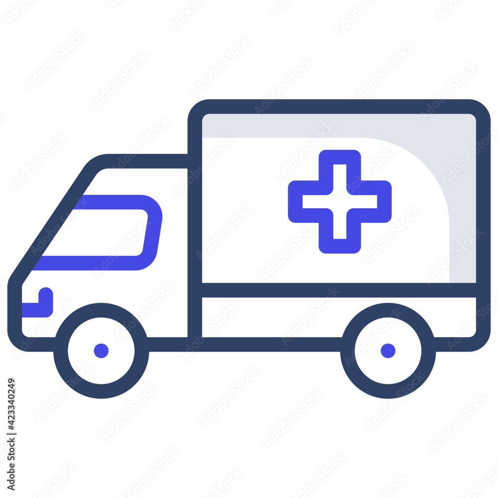 Medical transport ambulance icon Medical transport ambulance icon