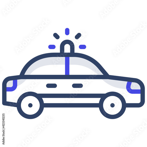 Siren on vehicle denoting cop car icon
