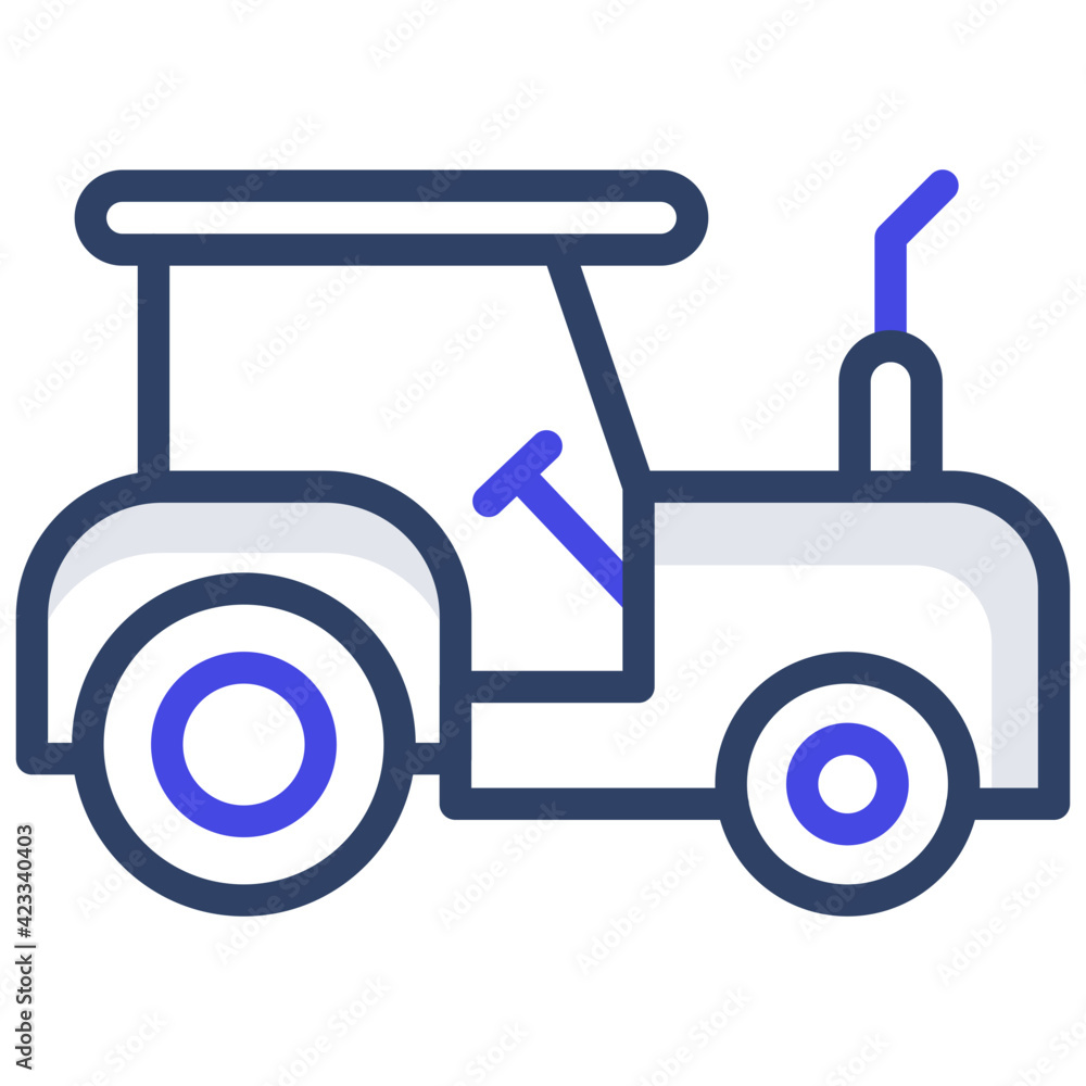 A unique design vector of agronomy vehicle, land tractor A unique design vector of agronomy vehicle, land tractor