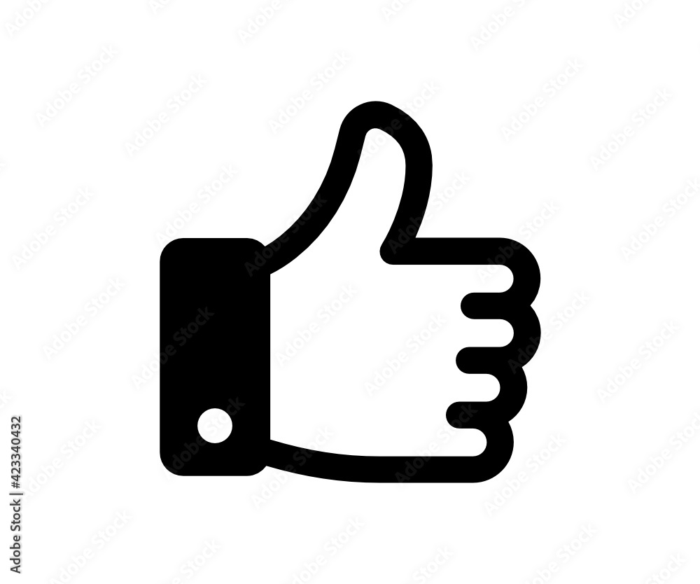 Hand like, thumb up vector icon illustration. Social media concept. Hand like, thumb up vector icon illustration. Social media concept.