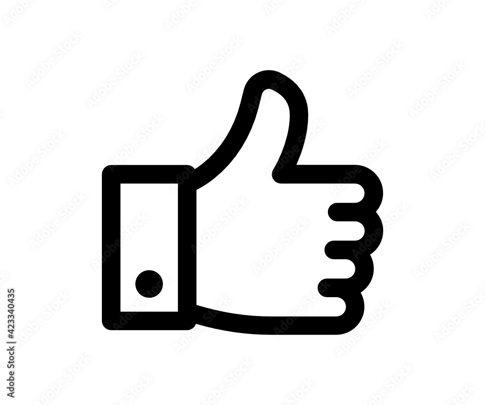 Hand like, thumb up vector icon illustration. Social media concept. Hand like, thumb up vector icon illustration. Social media concept.