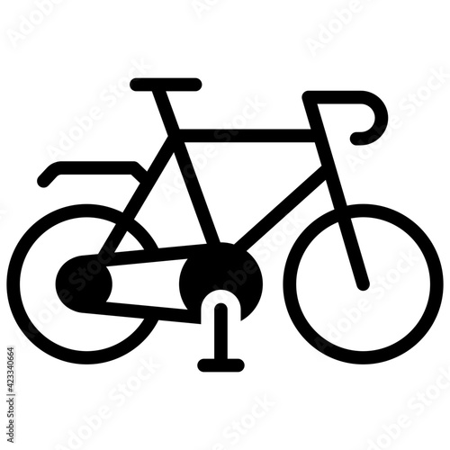 Solid bicycle icon design, pedal bike vector design