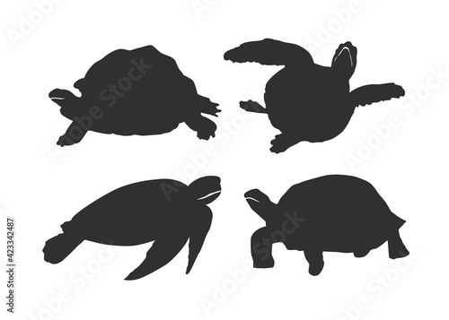 Turtle Silhouette Set