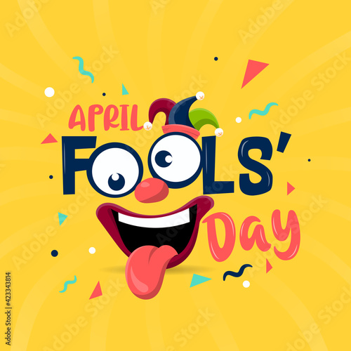 Illustration vector graphic of april fools day