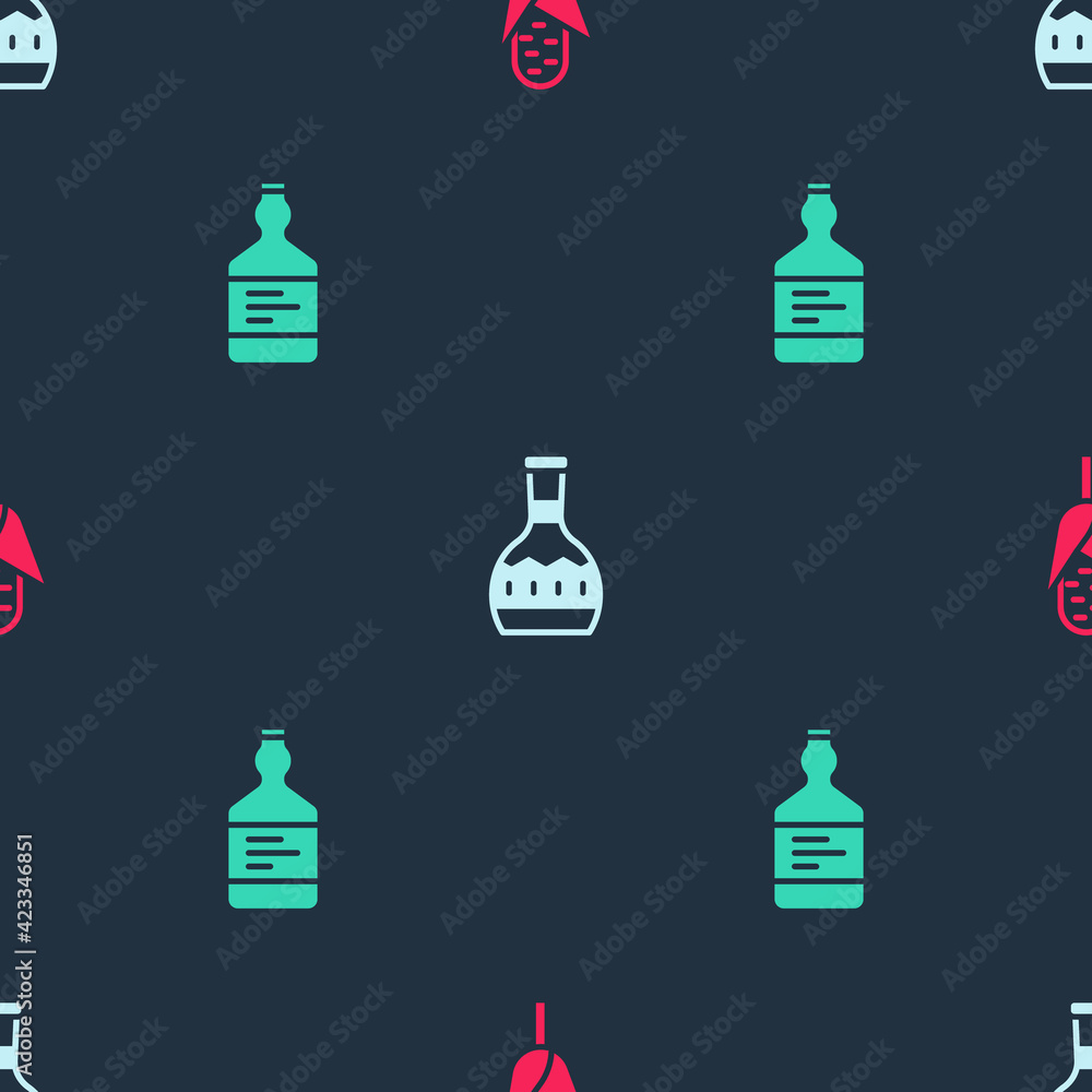 Set Corn, Tequila bottle and on seamless pattern. Vector Set Corn, Tequila bottle and on seamless pattern. Vector