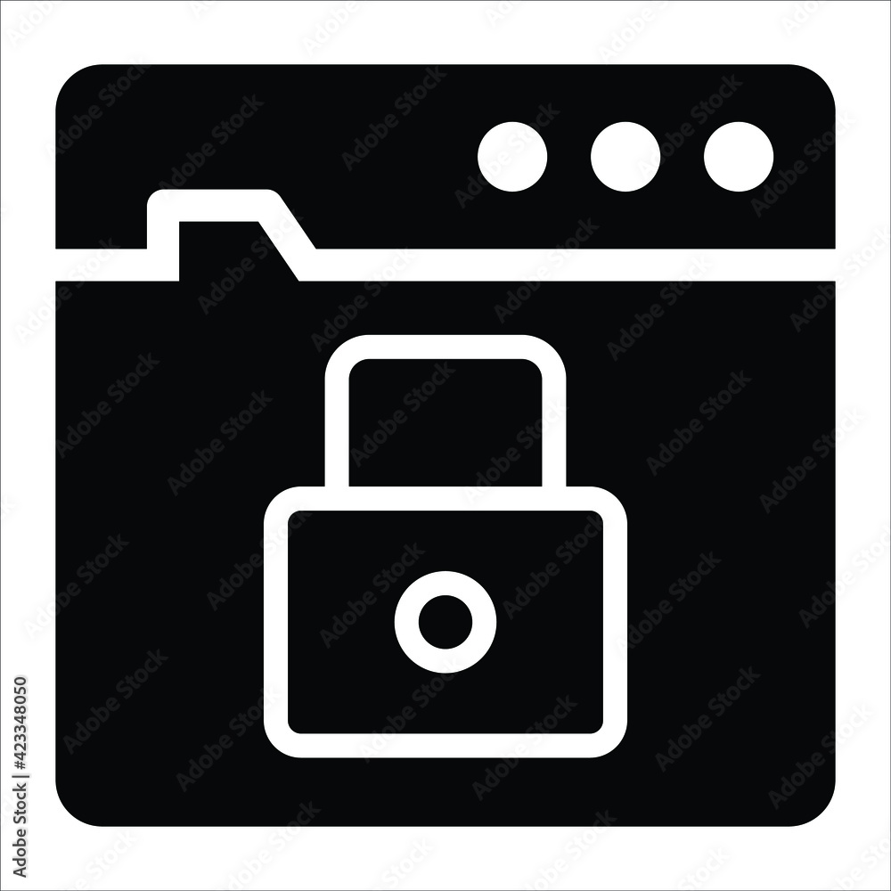 website security glyph modern illustration website security glyph modern illustration