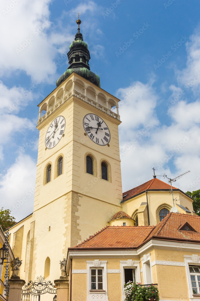 Tower of the church of St. Wenceslas in Mikulov, Czech Republic