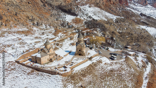 Aerial Shot of Noravank Monastery Complex, Noravank - Armenia photo