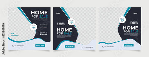 Real estate instagram social media post web banner