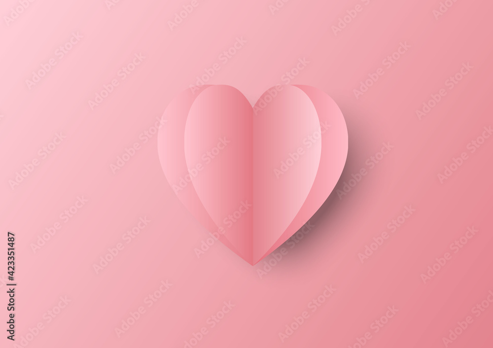 Valentines day sale background with heart shape. Vector illustration. Wallpaper, flyers, invitations, posters, brochures, banners