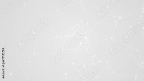 Grey abstract background with plexus network motion graphic perfect for titles and infographics