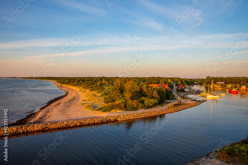 View of the Baltic Sea at sunset, Pavilosta, Latvia