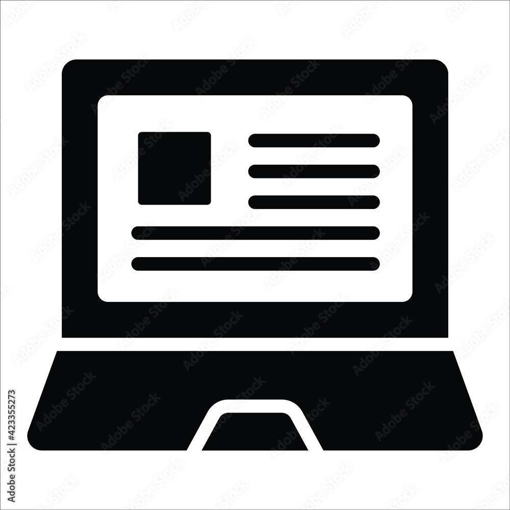 laptop glyph modern illustration laptop glyph modern illustration