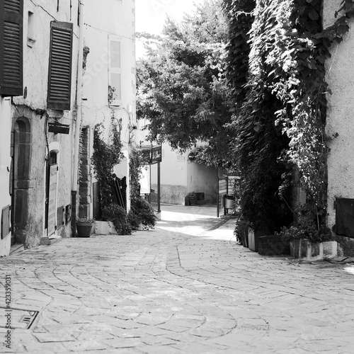 alley in the picturesque Provencal village Grimaud, France