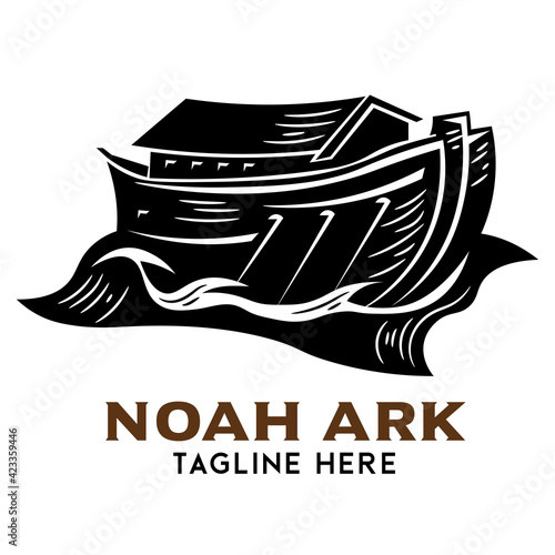 Noah’s ark vector design, perfect for church event and brand product logo