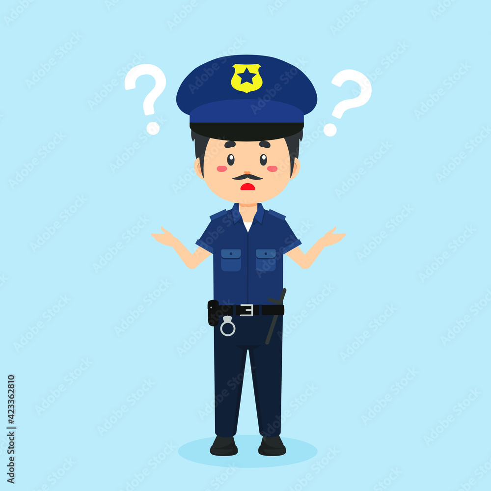 Police Confused with Question Mark