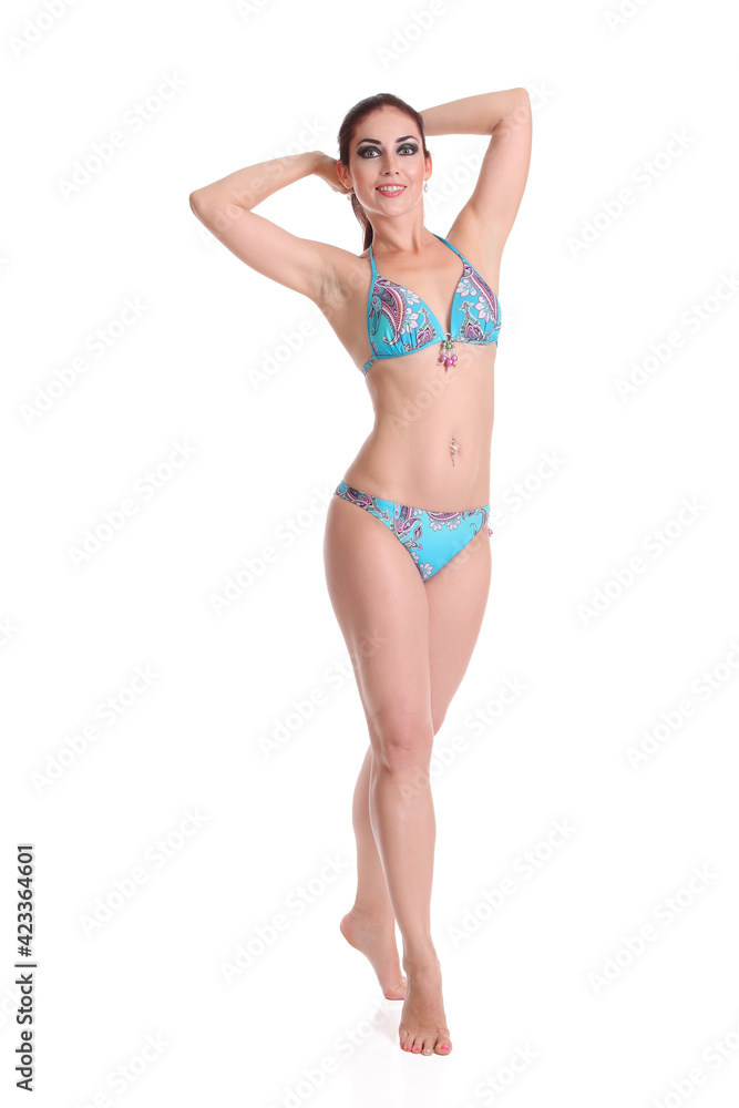 Young beautiful happy woman in bikini Young beautiful happy woman in bikini