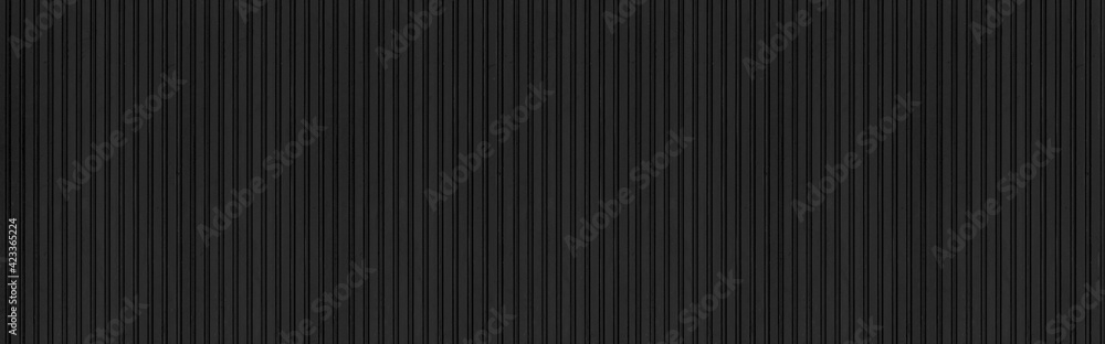 Panorama of Black Corrugated metal background and texture surface or galvanize steel Panorama of Black Corrugated metal background and texture surface or galvanize steel
