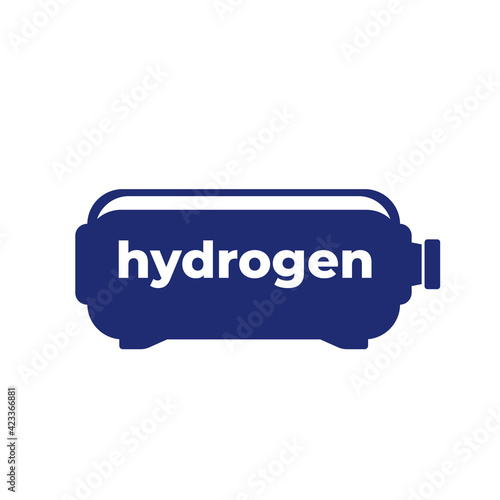 hydrogen storage, gas tank icon