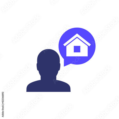 landlord icon on white, vector