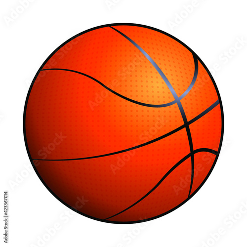 Basketball ball. Sport art. Simple flat icon vector illustration eps10