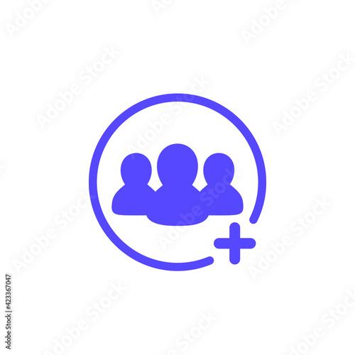 add to group icon on white