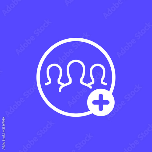 add to group vector icon