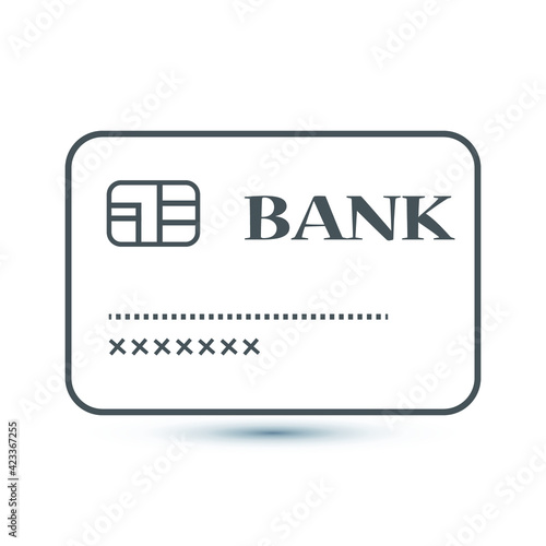 Credit Card related vector glyph icon. Eps 10 vector illustration.