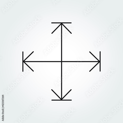 Height and width icon, area or size, dimension icon. Eps10 vector illustration. © FieldN