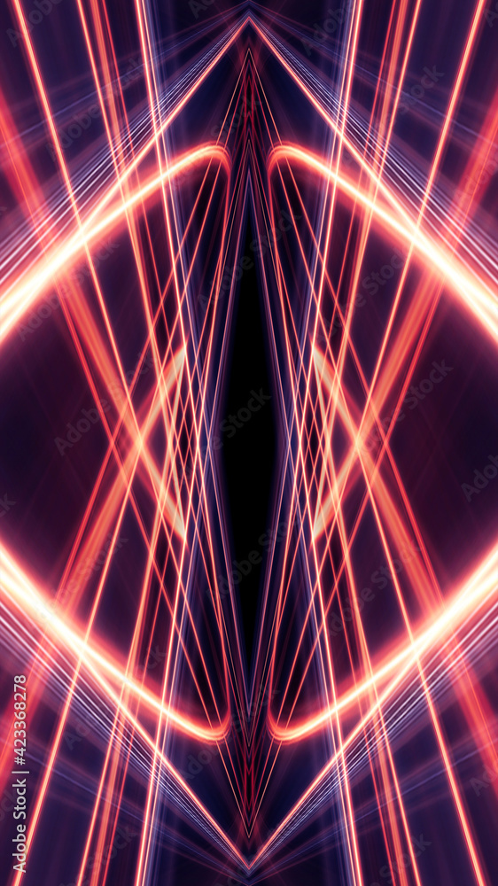 Abstract modern dark background with rays and lines. Dark empty scene with geometric patterns. Night abstract blue background with golden light. Neon light, symmetric reflection. Abstract modern dark background with rays and lines. Dark empty scene with geometric patterns. Night abstract blue background with golden light. Neon light, symmetric reflection.