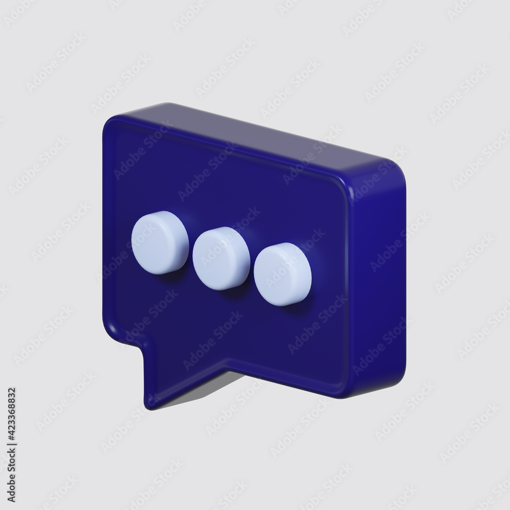 3d render of Message bubble. Business and Finance concept. 3d render of Message bubble. Business and Finance concept.