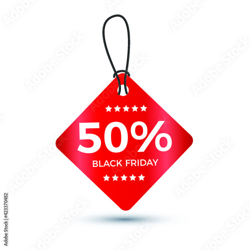 Realistic discount red tag for sale promotion. Tag label sale realistic vector. Eps10 vector illustration.