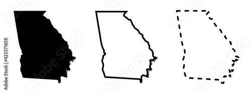 Georgia state isolated on a white background, USA map photo