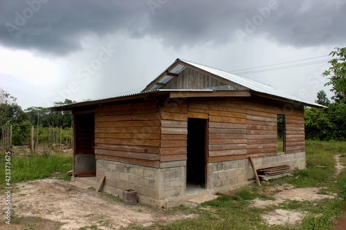 traditional wooden house in indonesia