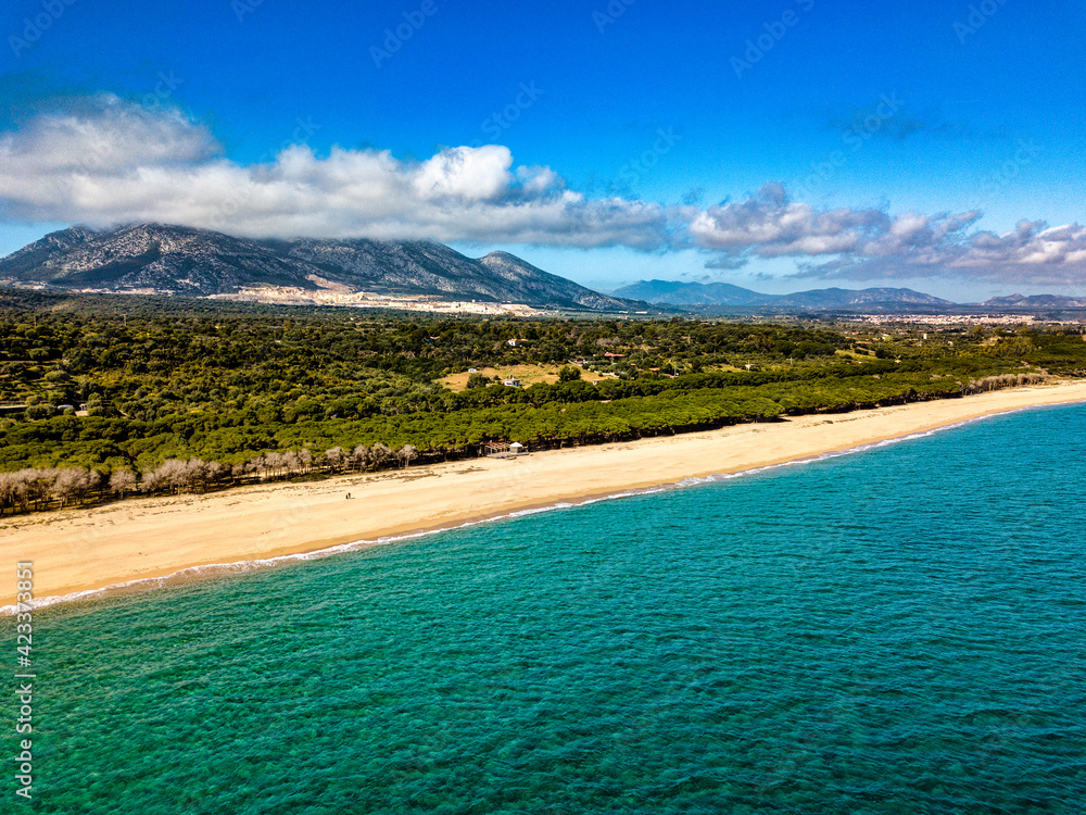 La bellissima Spiaggia di osalla nel golfo di orosei, Sardegna