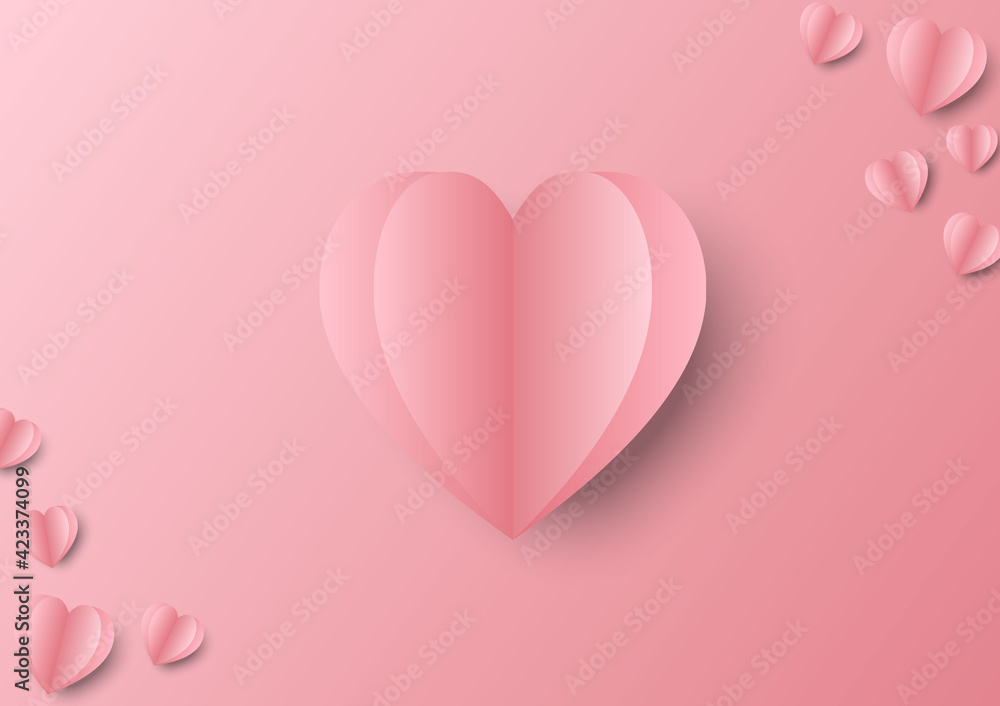 Love and Valentines Day Illustration with Heart Shape, Vector illustrator