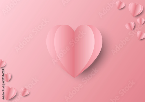 Love and Valentines Day Illustration with Heart Shape, Vector illustrator © Sorawit