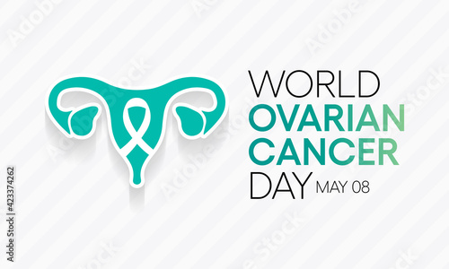 World Ovarian cancer day is observed each year on May 8th. it is a type of cancer that begins in the ovaries. Vector illustration.