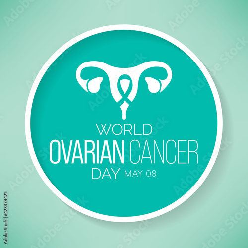 World Ovarian cancer day is observed each year on May 8th. it is a type of cancer that begins in the ovaries. Vector illustration.