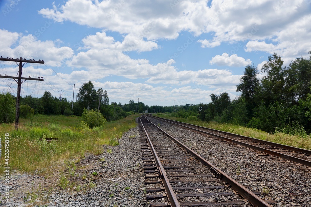 Rail road in Northern Ontario Canada