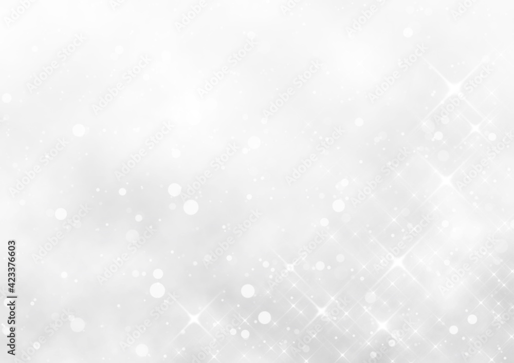雨と雲とキラキラ 背景イラスト素材 銀色 Stock Illustration Adobe Stock