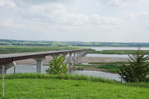 Bridge over the Missouri river between Niobrara NE and Springfield SD photo