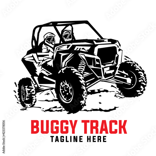ATV Buggy car adventure vector illustration, perfect for t shirt design and Buggy Rental logo photo