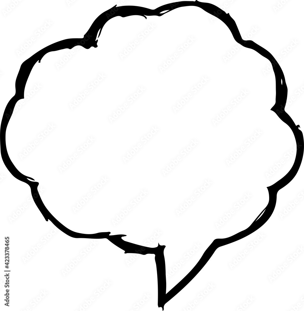Speech Bubble hand drawn icon Speech Bubble hand drawn icon