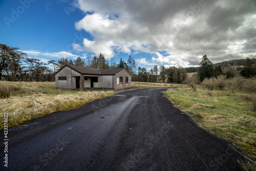 Disused camping facility, Glenariff forest, Causeway Coast and Glens, County Antrim, Northern Ireland
