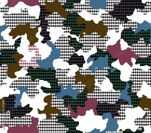 Seamless camouflage pattern, modern camouflage print.