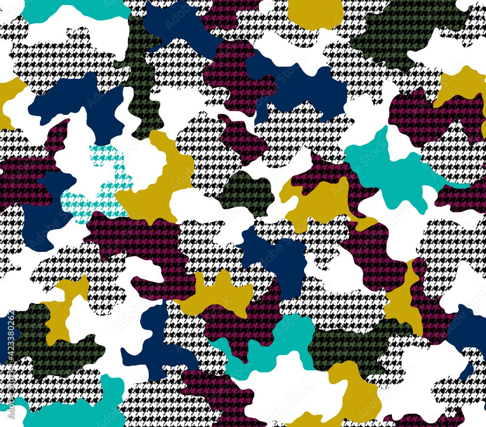Fototapeta premium Seamless camouflage pattern, modern camouflage print.