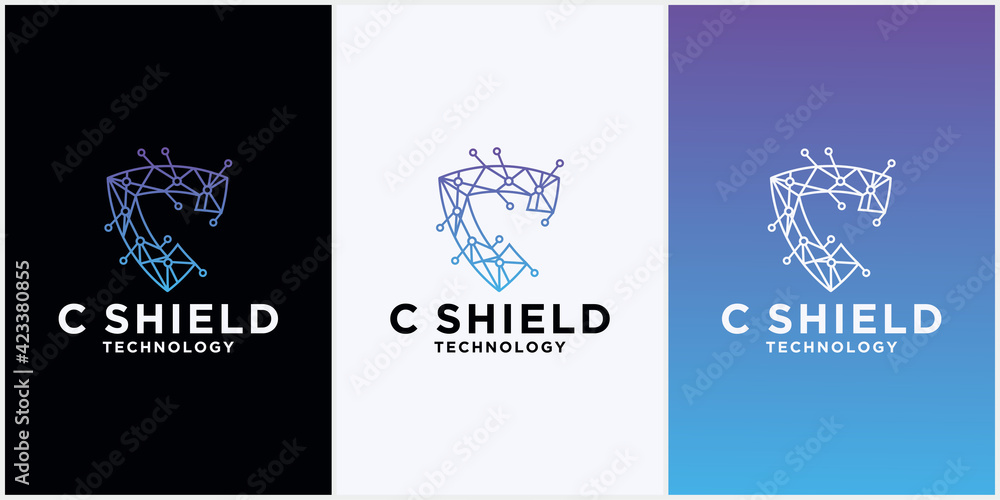 et of shield logo templates Set of master guard logo templates